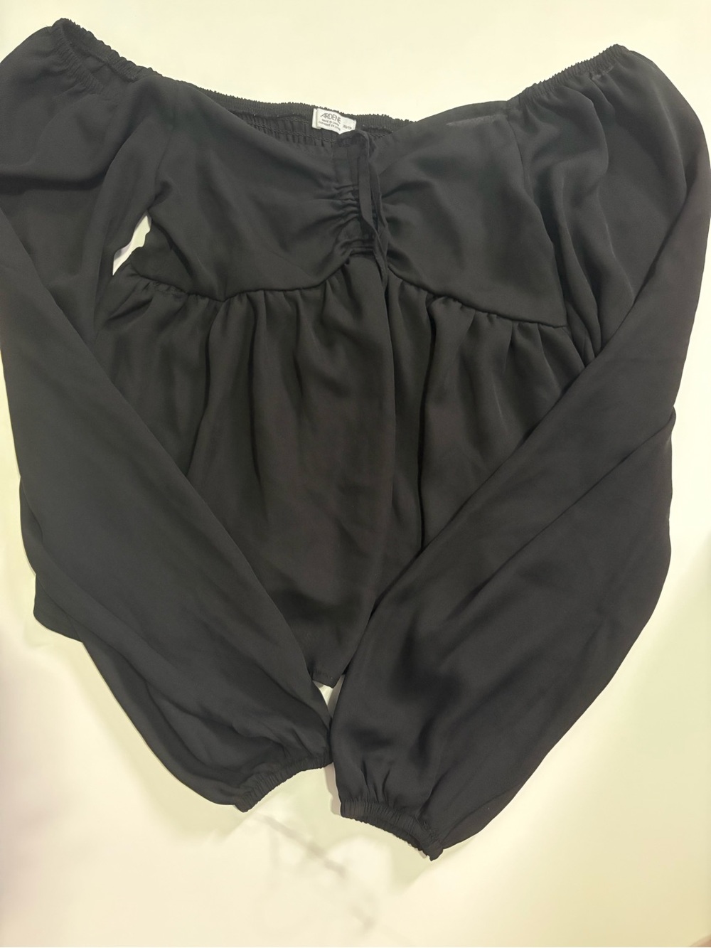 Ardene Black Off-Shoulder Long Sleeve Blouse